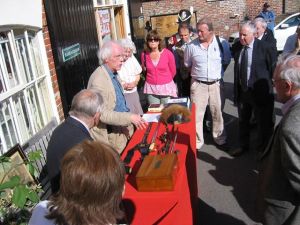 Sim with some of his treasures, including Broke’s fighting sword, at a ceremony earlier this year to mark the 200th anniversary of the HMS Shannon and USS Chesapeake incident