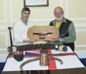 Canadian reader Bob Squarebriggs presented me with this splendid half model of Artemis