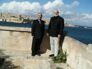 With Captain Reuben Lanfranco in Malta