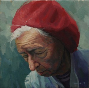 Woman in a Red Beret by Joe Ongie