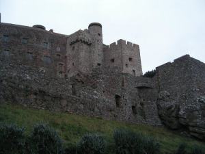 The ancient castle of Mont Orgueil at the head of Gorey Bay in Jersey; where Renzi worked with Philippe d'Auvergne
