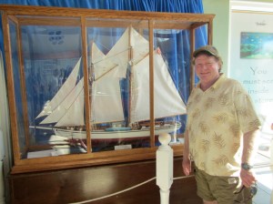 Tom Rogers visiting the Grand Cayman Museum in the Caribbean